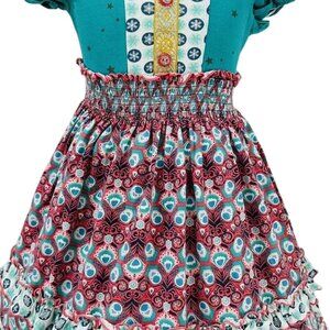 Matilda Jane Friends Forever Clover Dress Holiday Christmas snowflake NWT Size 8